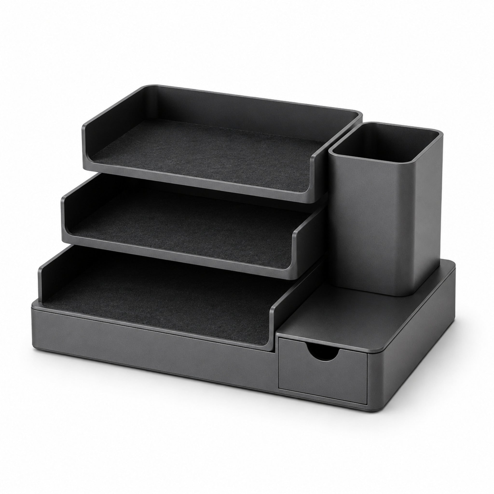 Organiseur Horizon – Rangement de bureau modulaire en aluminium graphite