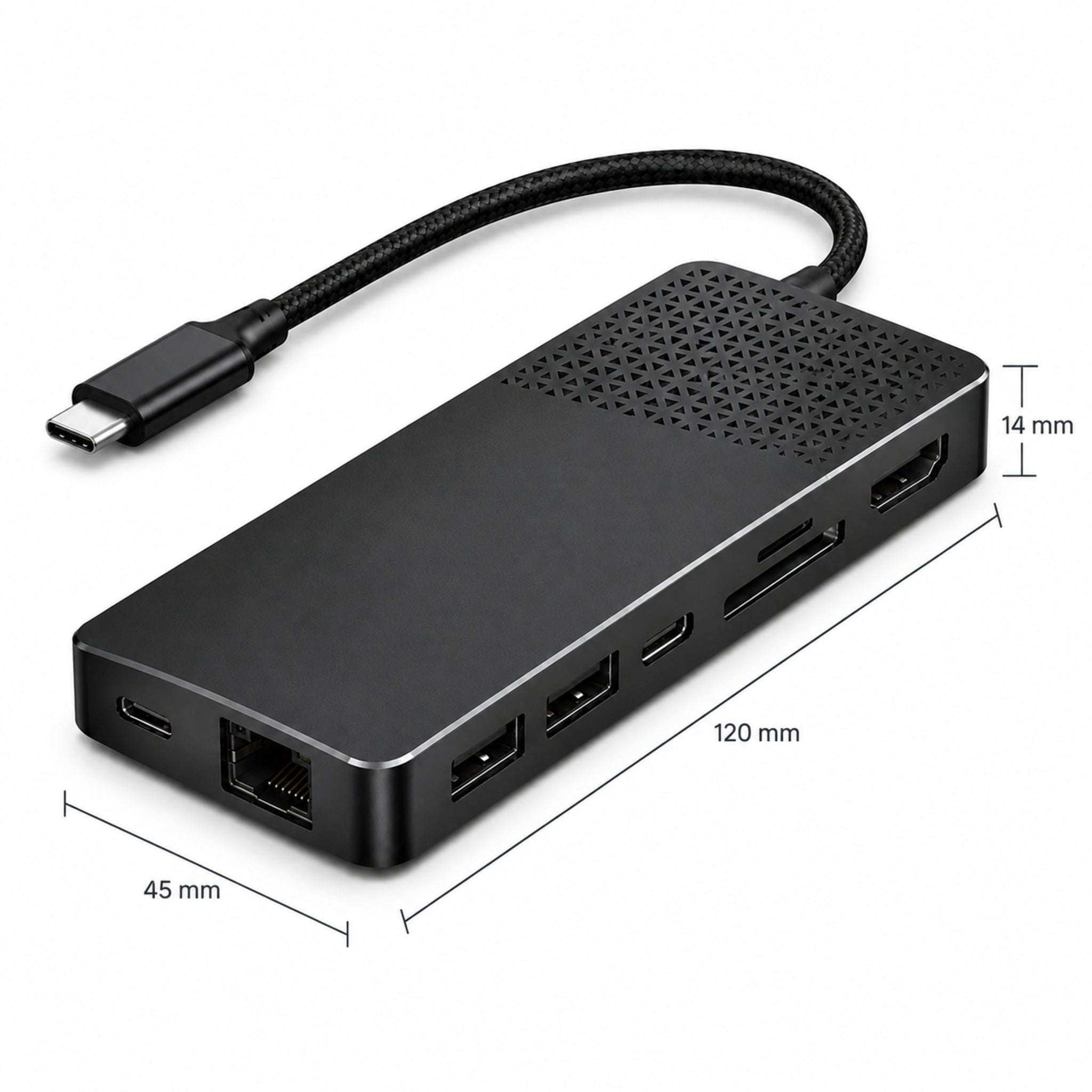 Dock Vector – Hub USB-C 8-en-1 compact en aluminium graphite