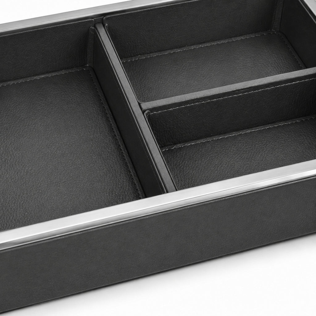 Plateau Serein – Vide-poches de bureau compartimenté en finition premium