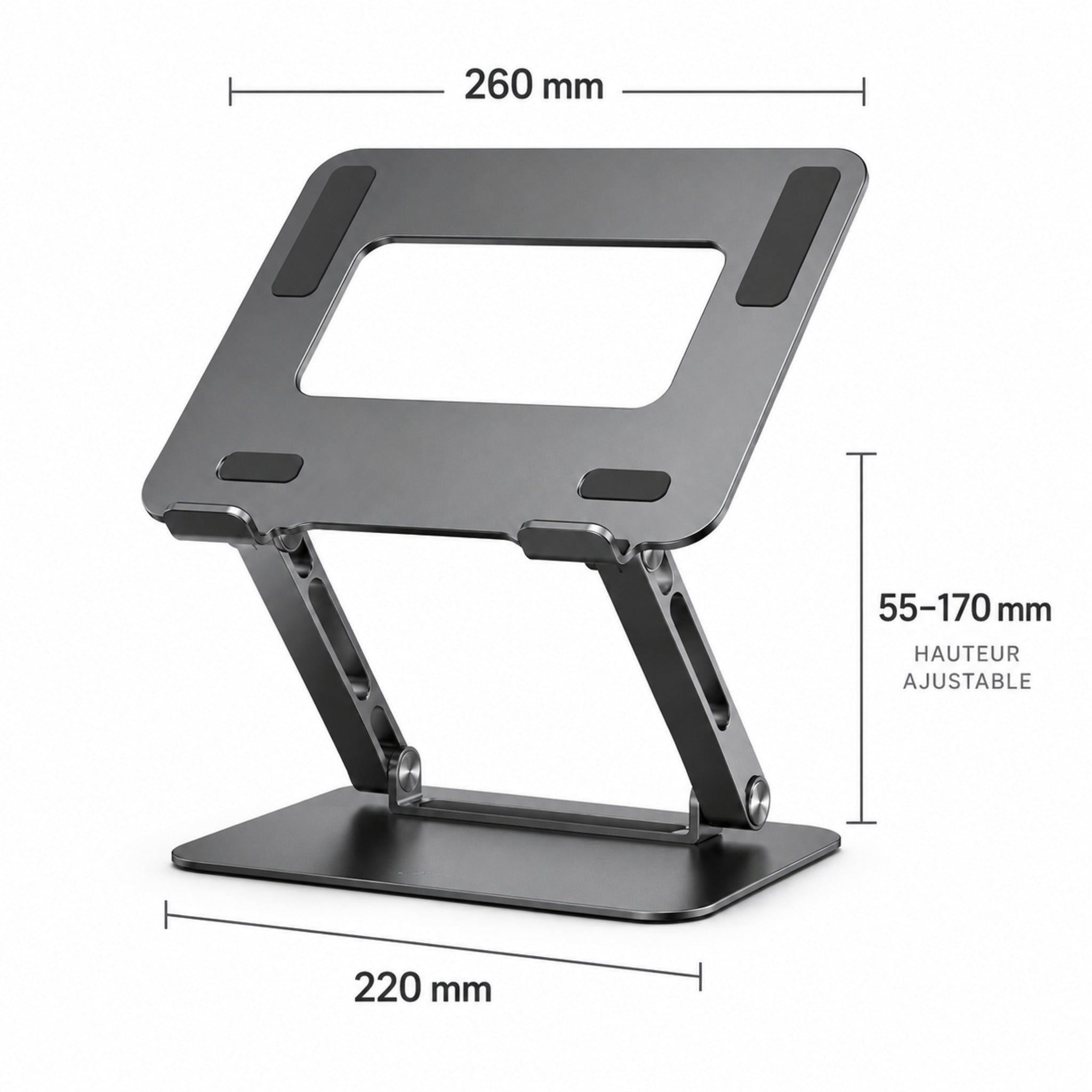 Support Atlas – Support ergonomique réglable pour ordinateur portable en aluminium