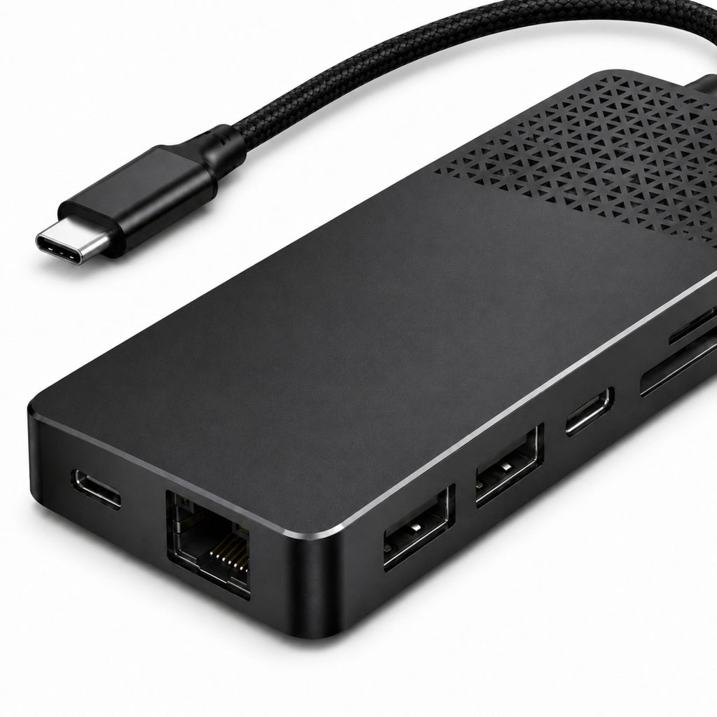 Dock Vector – Hub USB-C 8-en-1 compact en aluminium graphite