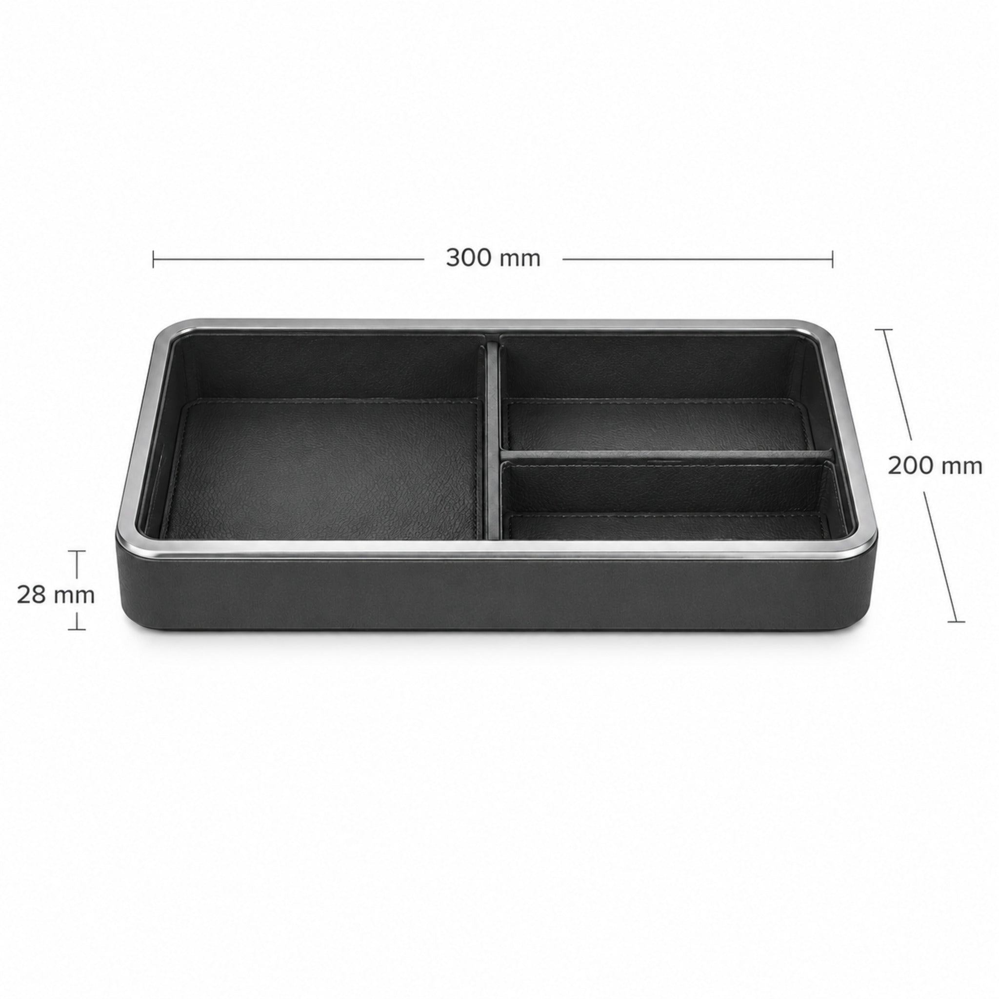 Plateau Serein – Vide-poches de bureau compartimenté en finition premium