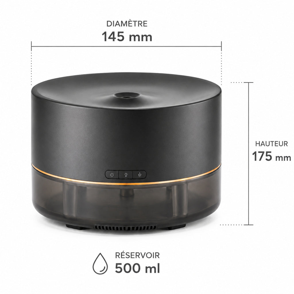 Diffuseur Aura – Diffuseur d’arômes ultrasonique intelligent 500 ml
