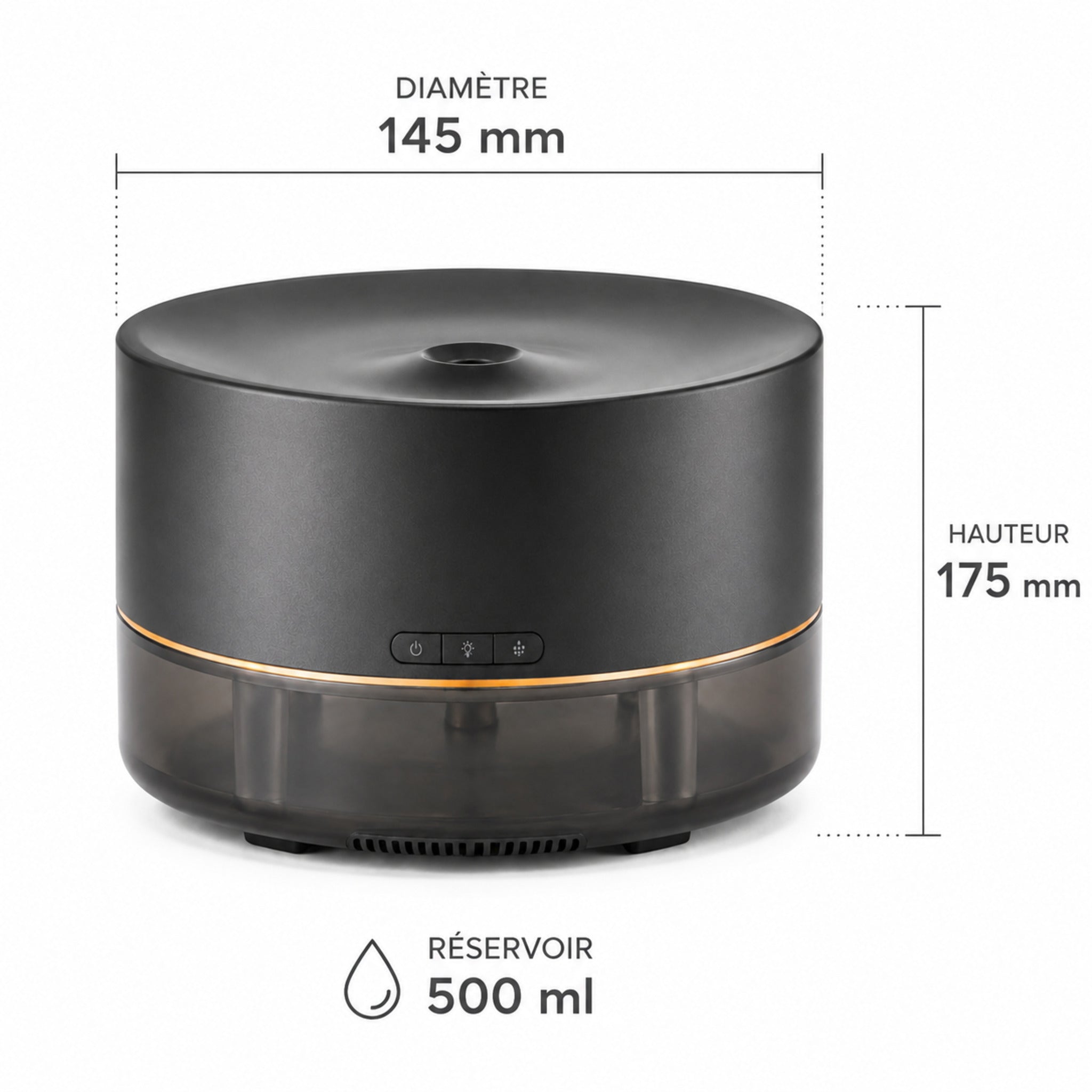 Diffuseur Aura – Diffuseur d’arômes ultrasonique intelligent 500 ml