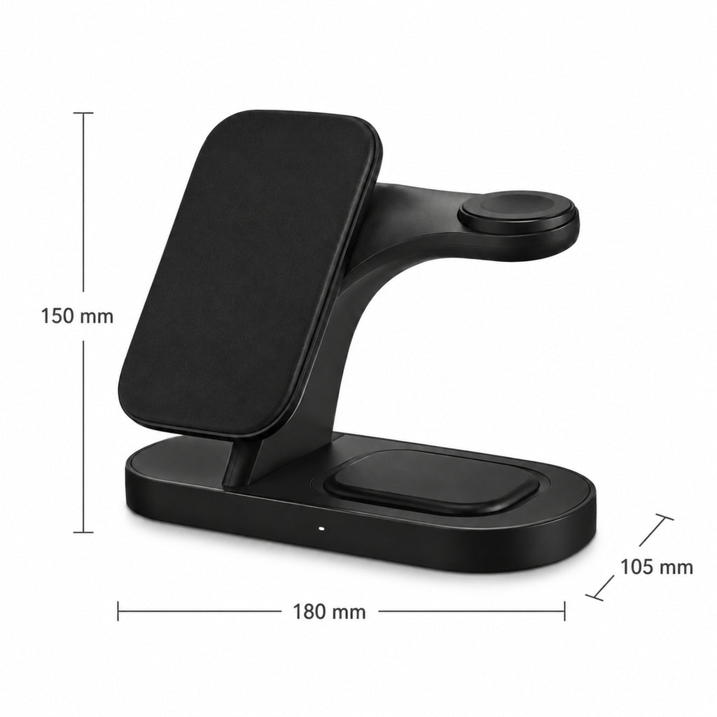 Station Duo – Chargeur sans fil 3-en-1 pour smartphone, montre et écouteurs