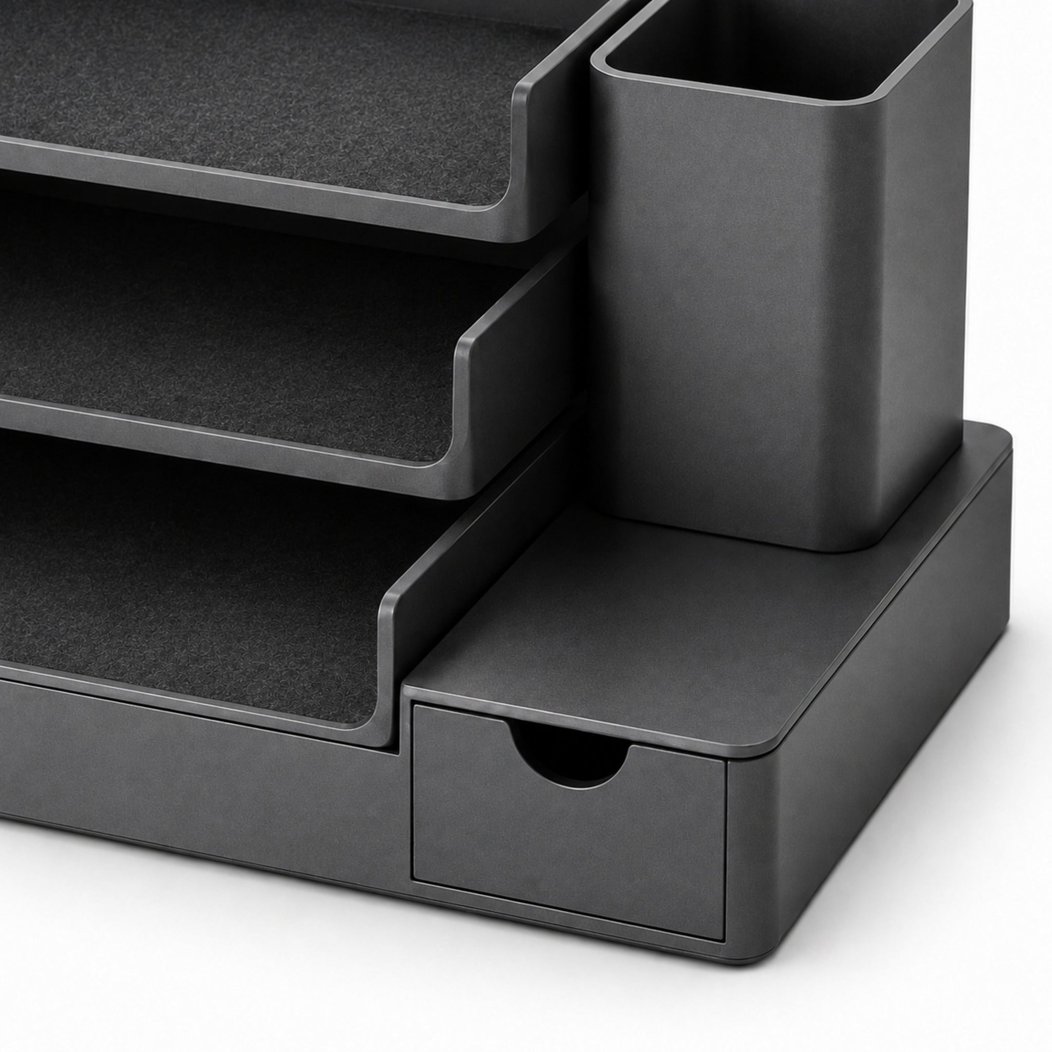 Organiseur Horizon – Rangement de bureau modulaire en aluminium graphite