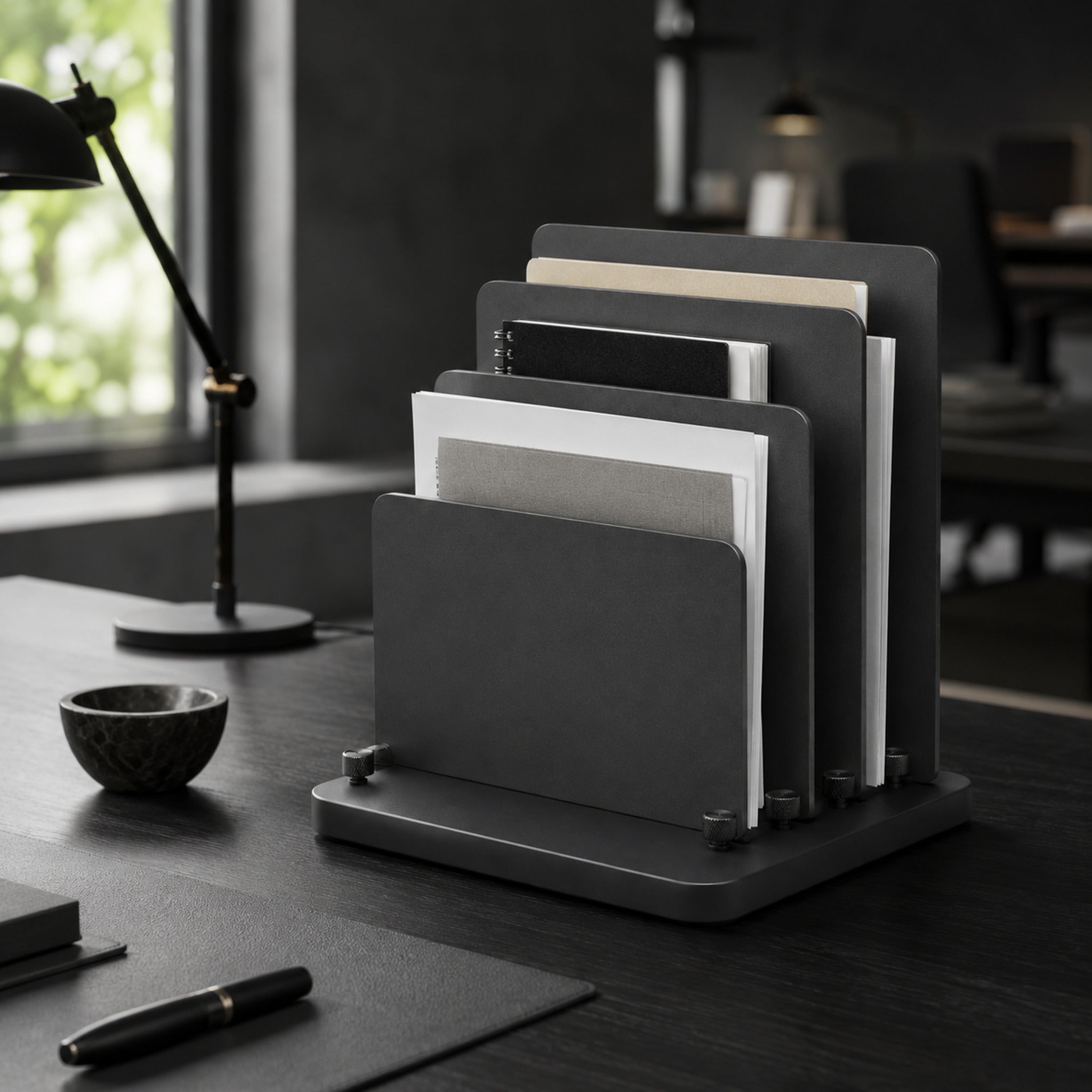 Support Cadre – Trieur vertical réglable pour dossiers et carnets