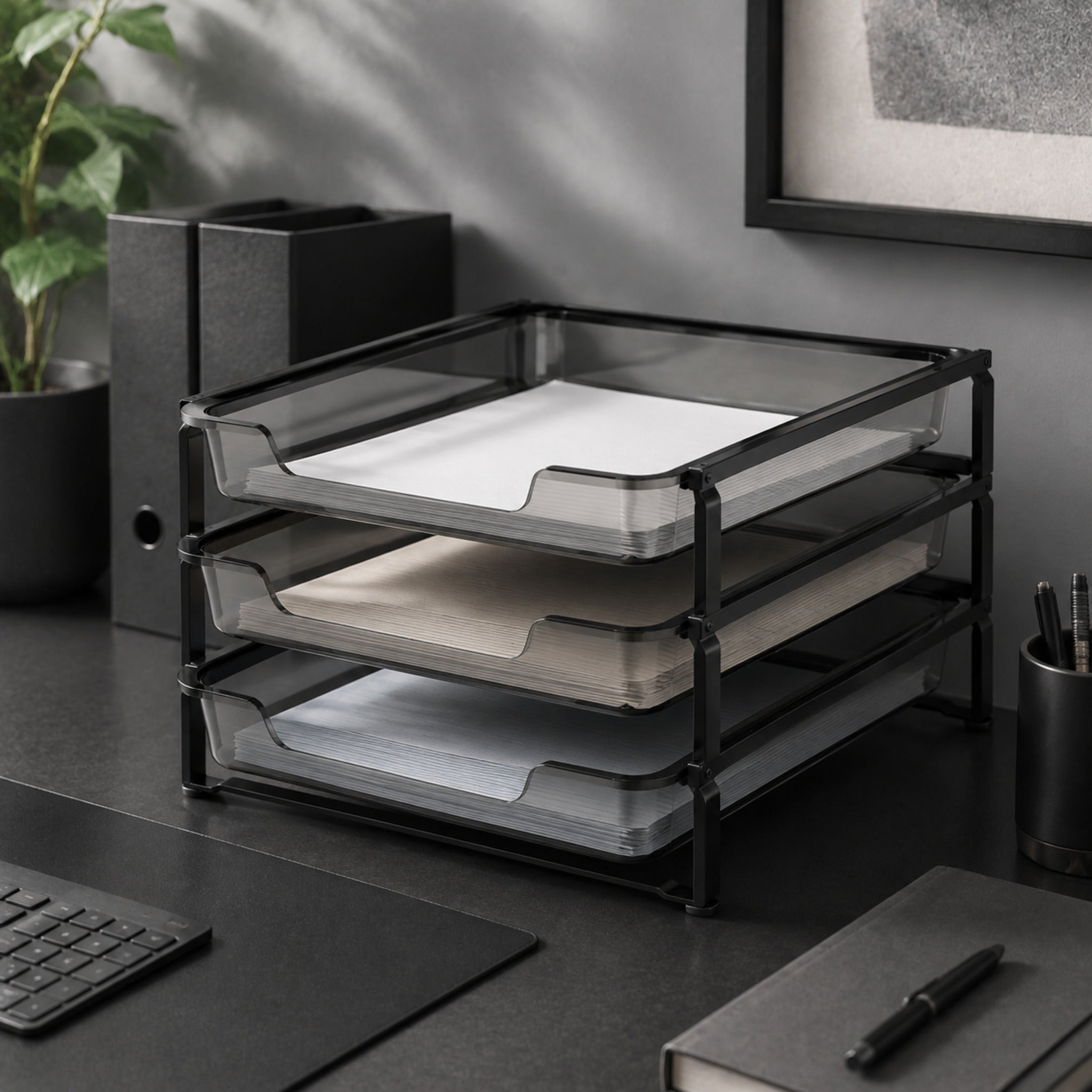 Bac Ligne – Organiseur de documents empilable au design contemporain